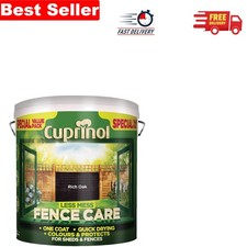 6L Rich Oak Fence Stain - Water-Based, Easy Application with Less Mess