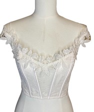 Victoria's Secret White Corset Bra Size M Bridal Collection Bralette Orig. 89