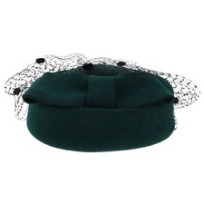 Fedoras En Laine D'hiver Chapeau D'hôtesse De L'air Casque Thé Voile Mariage