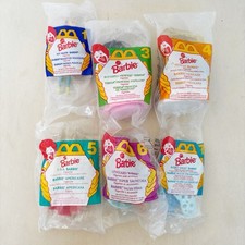 1995 McDonald's Barbie Dolls Set Of 6 Happy Meal Toy 1 3 4 5 6 7 NIP