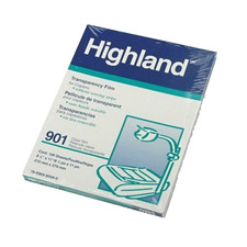 5 Lot HIGHLAND 901 Transparency Film For Copiers - 100 Sheets per box NEW