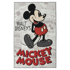 Gertmenian Disney Mickey Mouse Indoor Area Rug - 4X6 Large Nonslip Ideal For