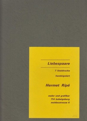 Liebespaare 7 Linoldrucke- handsigniert Ripe, Hermet