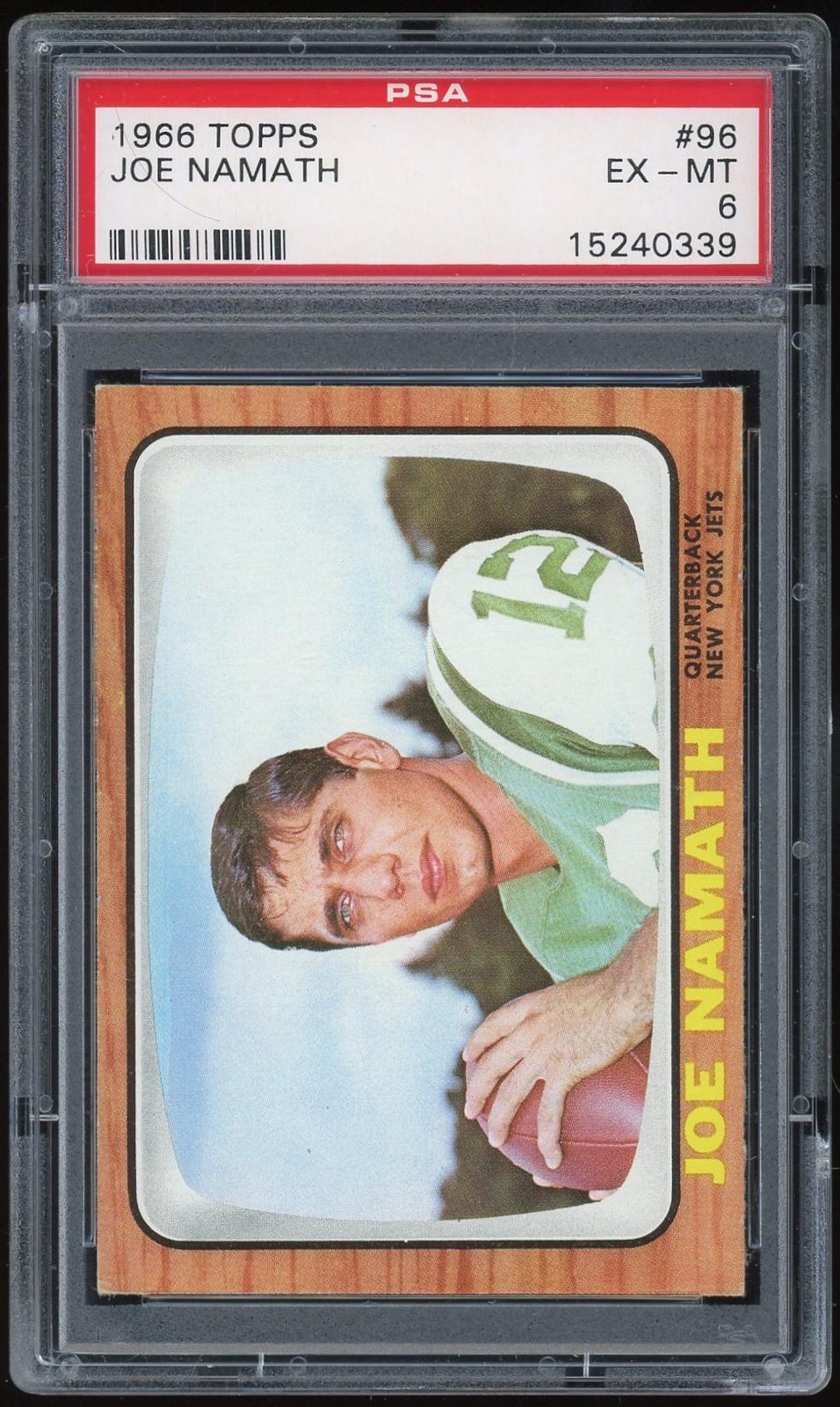 1966 Topps #96 Joe Namath PSA 6 *0339