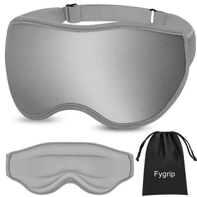 Fygrip 3D Eye Mask Sleep for Men & Women, 100% 1 Count (Pack of 1), Grey