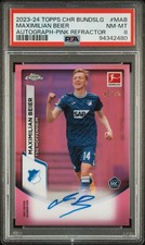2023-24 TOPPS CHROME  Maximilian Beier Borussia Dortmund AUTO PINK 45/75 RC PSA
