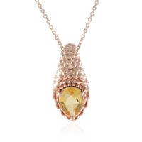 Cavill Halskette Citrin 1,29Ct Tropfen RoséVergoldet Damen Schmuck
