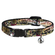 Cat Collar Breakaway with Bell Trust No One Tan NARROW Fits 8.5-12"