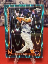 2025 Topps Chrome Update Cedric Mullins Aqua Raywave /299 #USC40 New York Mets