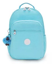 ¡NUEVO! Mochila Kipling Seoul XL 17 pulgadas para portátil Galaxy nailon turquesa