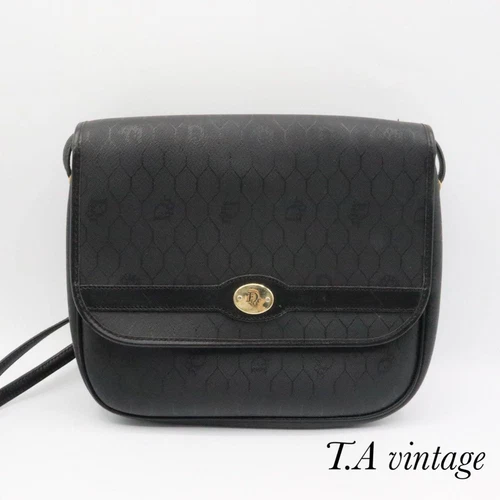 Sac bandoulière Christian Dior cuir noir occasion qualité authentique