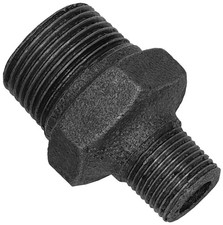 Temperguss Fittings schwarz Doppelnippel reduziert AG Nr.245 Temperguß Fittinge