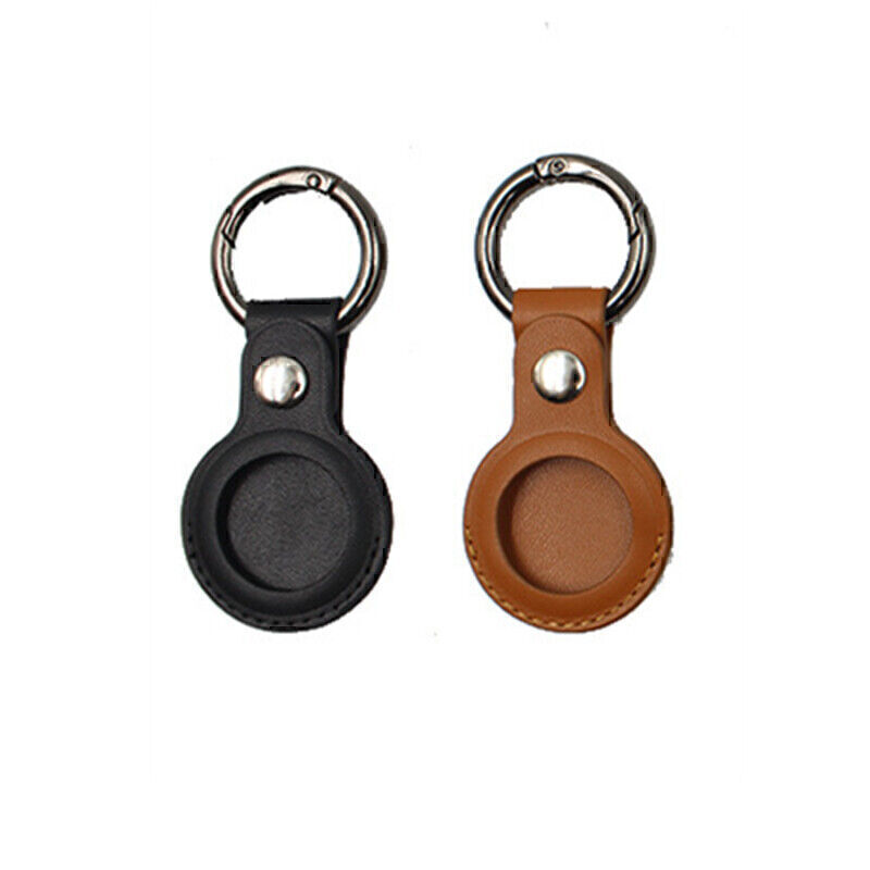 Leather Case Cover for Apple AirTag with Keychain Shell Skin