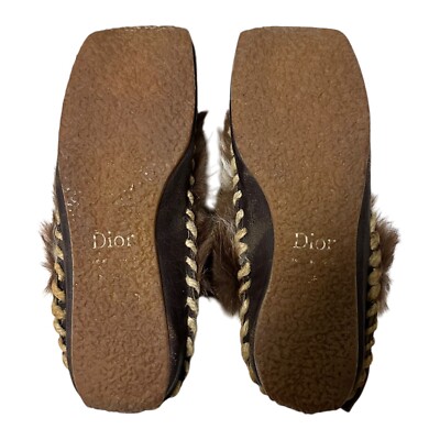 CHRISTIAN DIOR Fall Winter 2002 Fur Short Boots Mukluks | eBay