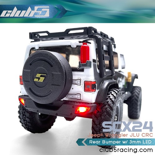 Rear Bumper w/ LED for Aixal SCX24 2019 Jeep Wrangler JLU - Picture 8 of 10