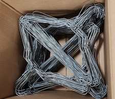 Lot of 250 Silver Metal Wire 16" Standard Crafting Clothes Coat Uniform Hangers