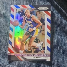 KAREEM ABDUL-JABBAR 2018-19 PANINI PRIZM #115 RED WHITE BLUE LAKERS 
