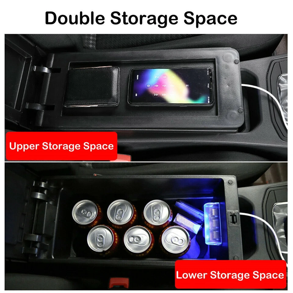 Caja de almacenamiento de consola caja de reposabrazos para Subaru BRZ/Toyota 86/Scion FRS 2013-2018 Foto 3 de 4