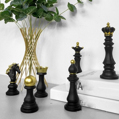 Resin Chess Pieces Statues Figures Chess Game Figurine Pieces International