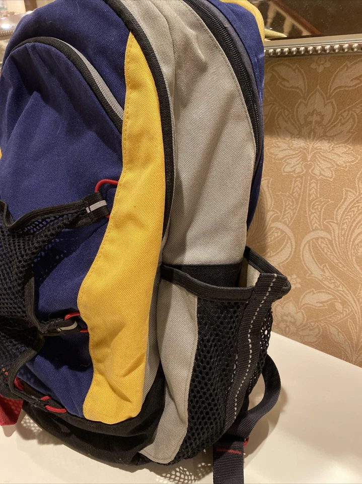 Lands’ End 男孩蓝色/灰色/黄色背包 — 第 2/4 张图片