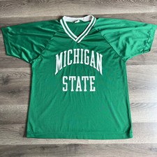 VTG Michigan State Spartans Jersey Mens Large Champion MSU 1970s 70s Mesh USA
