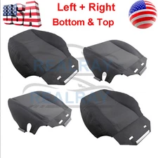 For GMC Sierra 1500 2500HD 3500HD 2007-2014 Bottom Top Seat Cover Cloth Black