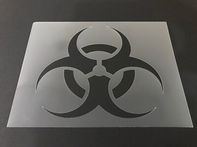 Biohazard #2 Stencil 10mm or 7mm Thick, Crafts, Tattoo, Symbol, Logo ...