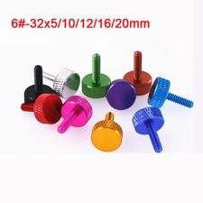 UNC 6 -32 Aluminium Alloy Flat Knurled Thumb Screw For PC Case Hand Grip Bolts