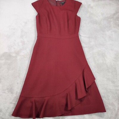 J Crew Dress Womans 0 Sleeveless Wool Burgundy Formal Wedding Holiday  Christmas | eBay