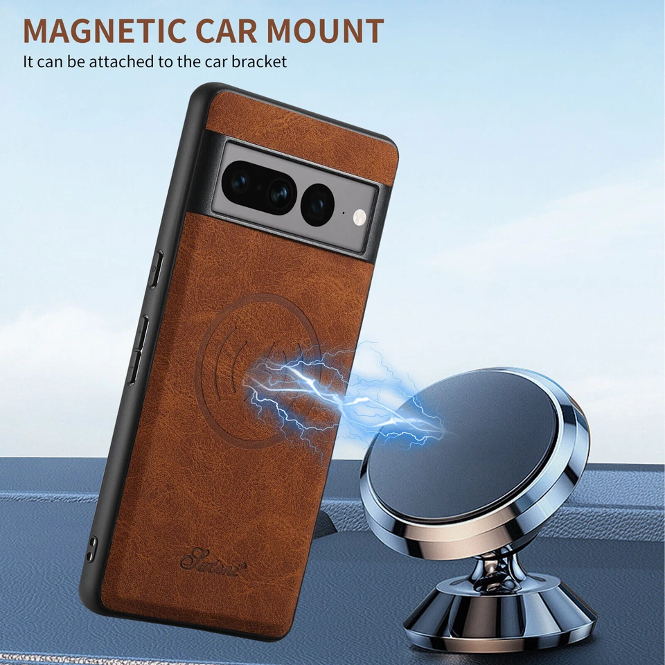 Funda de cuero magnética con tarjetero desmontable para Google Pixel 10 Pro XL 9 8 7 6 Foto 4 de 4