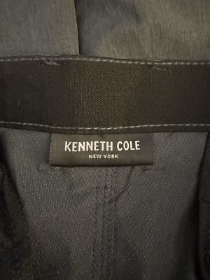 Short Kenneth Cole New York – Taille 32 – Gris Uni – Plat Devant – Stretch