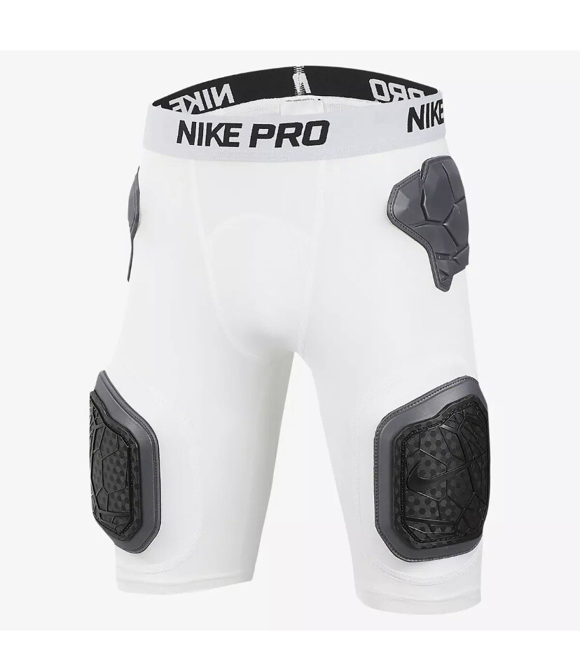 Nike Pro kids Shorts Small Black White football Padded Compression AO6243-100.