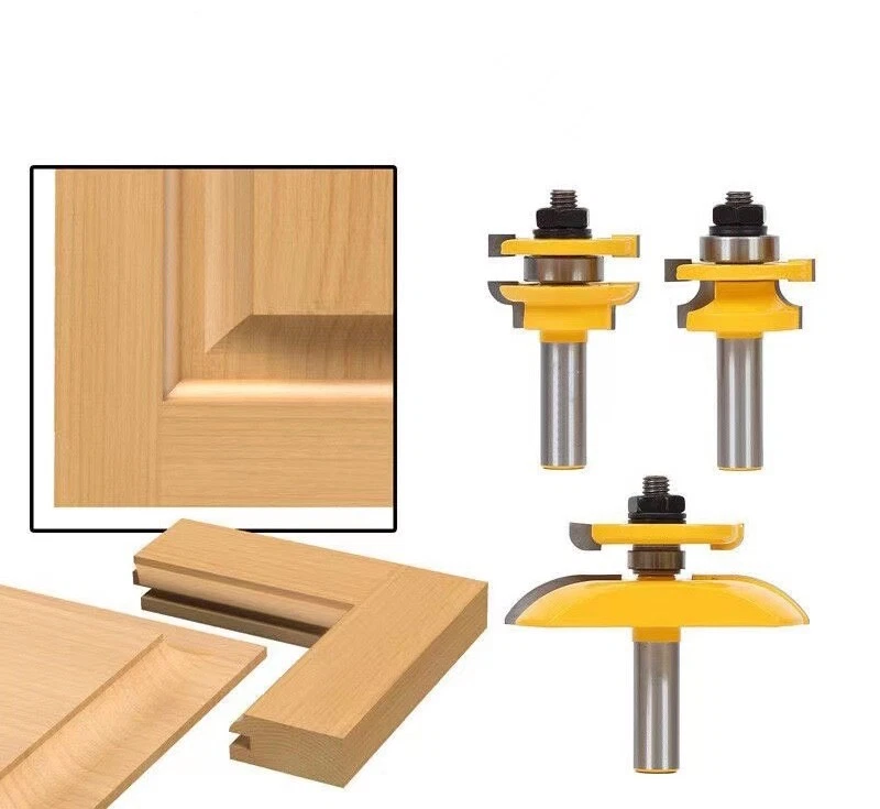 Round rail and stile router bit set deals