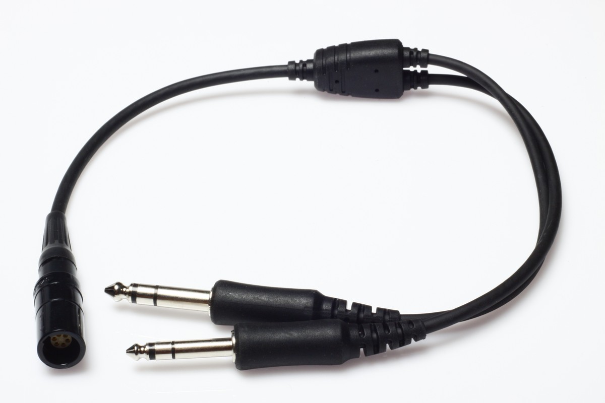 Wirenest Bose A20 A30 6 pin Lemo to GA Twin Plug Headset