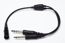 For Bose A20 A30 6 pin Lemo to GA Twin Plug Headset Adapter