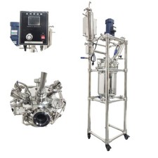 Lab Jacket Reactor 10L Stainless Double-Layer Reaction Kettle Rapid Heating 250W