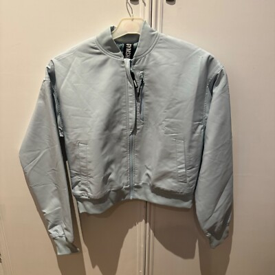 Gymshark Womens Bomber Jacket, Light Blue, Size XS, New
