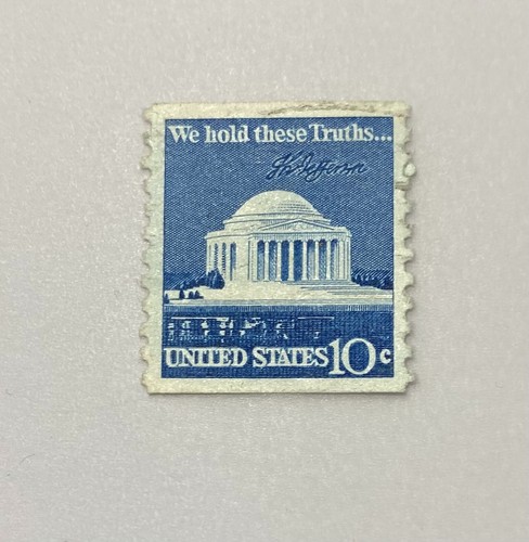 1973 Jefferson Memorial, We Hold These Truths... 10 Cents Stamp Used. - 第 2/20 張圖片