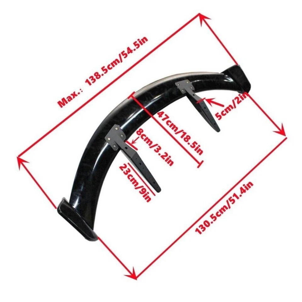 Universal SUV Wagon Hatchback Knight Style Black Rear Tailgate Roof Spoiler Wing Foto 2 de 4