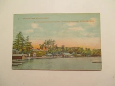 Webster Massachusetts Postcard Beacon Park Boat Landing MA