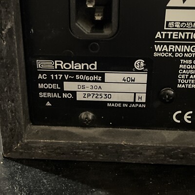 ROLAND DS-30A 24 BIT DIGITAL BI-AMP MONITOR SPEAKER STUDIO