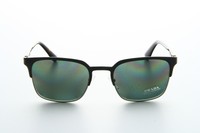 Prada Pr 61ss 1ab-3o1 Black Frame Green Lens Unisex Square Metal Sunglasses Prada Pr 61ss 1ab-3o1 Black Frame Green Lens Unisex Square Metal Sunglasses