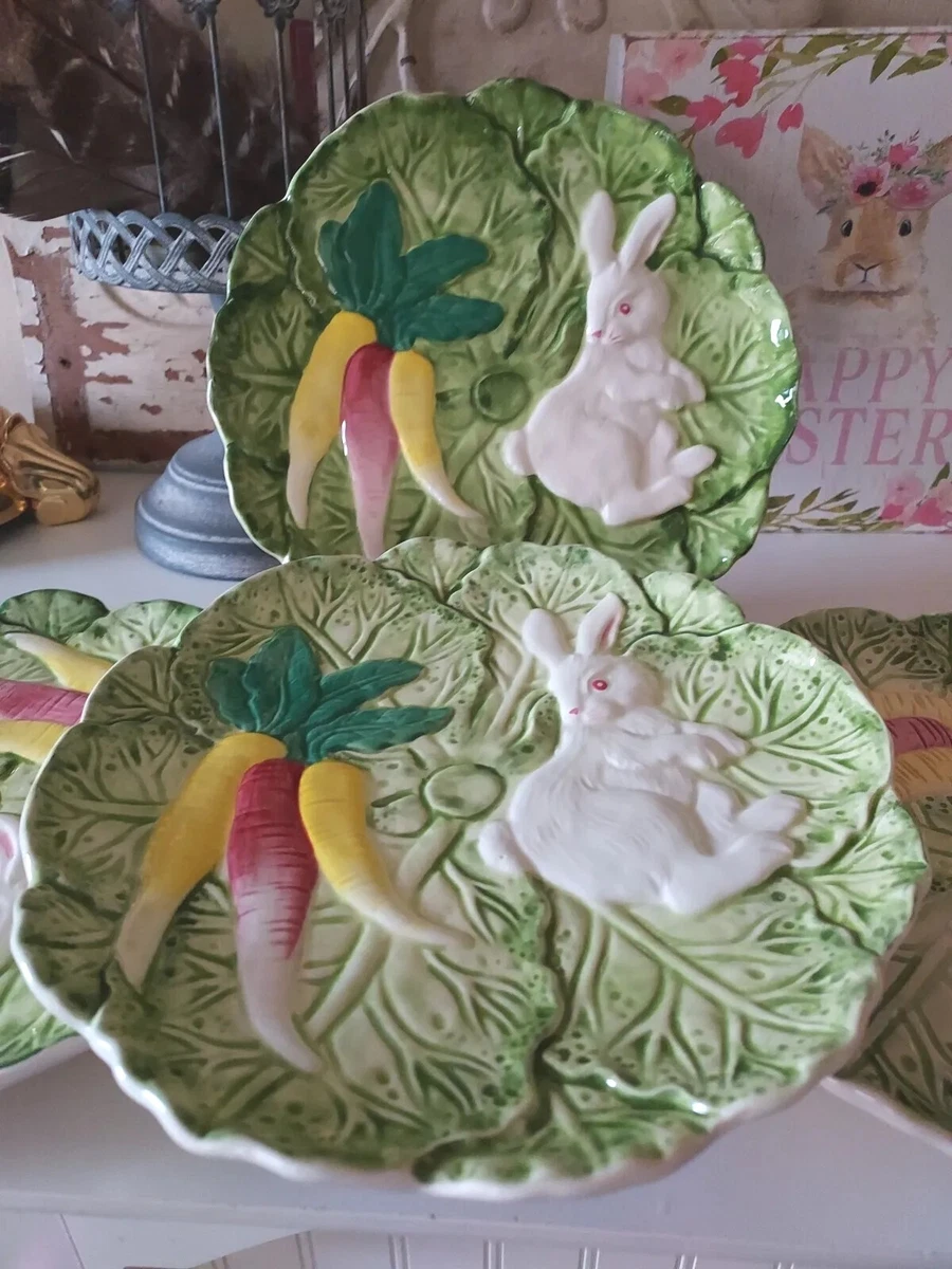 Easter bunny top salad plates