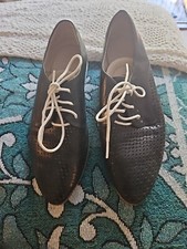 FRANKIE 4 Beth Navy Blue Leather Flats Lace Up Espadrille Sandals Shoes Sz 9 C29