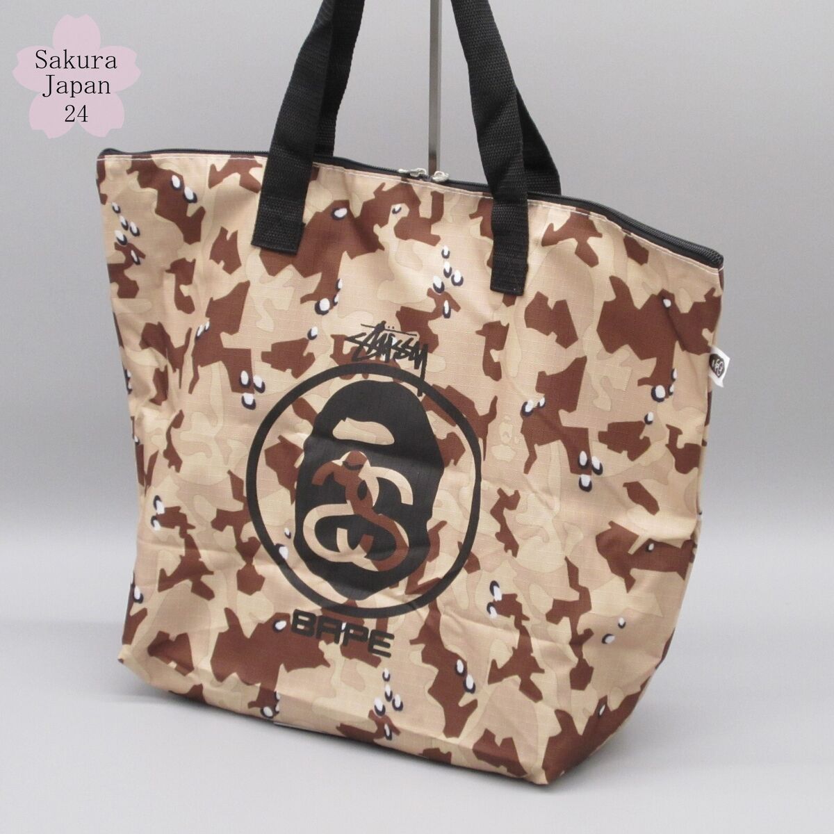 A Bathing Ape BAPE x STUSSY Collab Camo Tote Bag November A Bathing Ape BAPE x STUSSY Collab Camo Tote Bag November