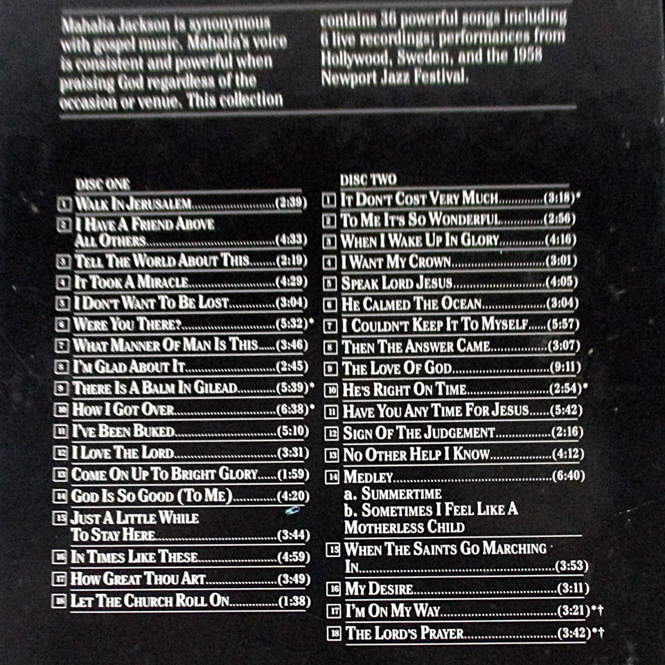 Mahalia Jackson - Gospels, Spirituals & Hymns Vol. 2 - 2-Disc Box Set + Booklet Foto 3 de 4