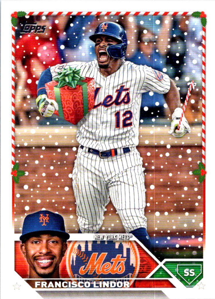 2023 Topps Holiday #H119 Francisco Lindor New York Mets 2023 Topps Holiday #H119 Francisco Lindor New York Mets