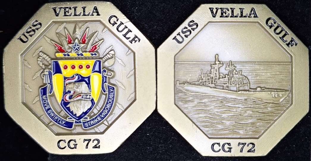 USS Vella Gulf CG-72 Navy Challenge Coin