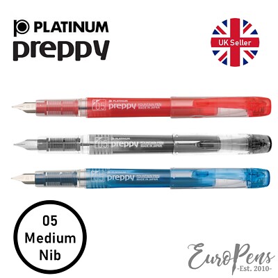 Platin Preppy Füllfederhalter - 0,5 mm mittlere Feder - verschiedene Farben verfügbar