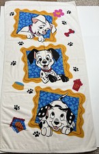 VTG 90s 101 DALMATIONS Bath Beach Towel DISNEY